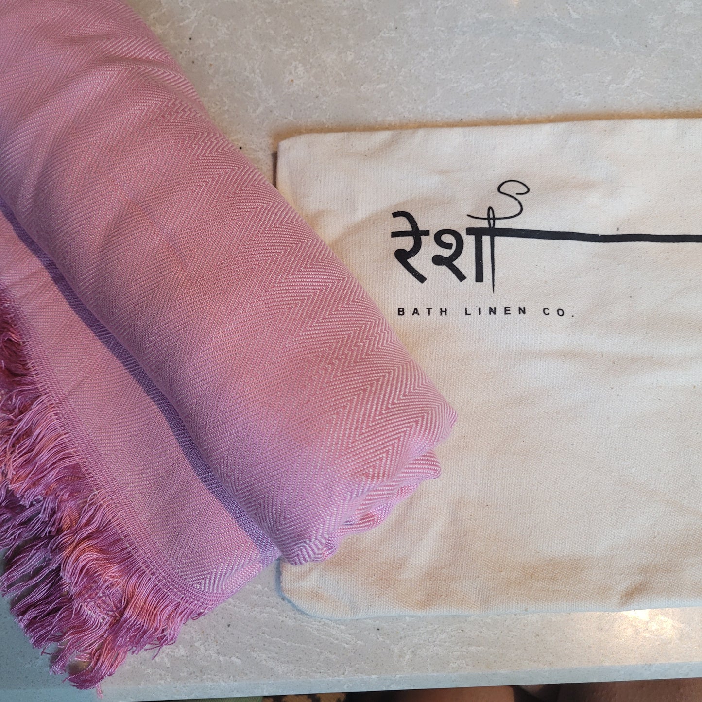 Rose Quartz ( Baby Pink) Bamboo Beach Towels