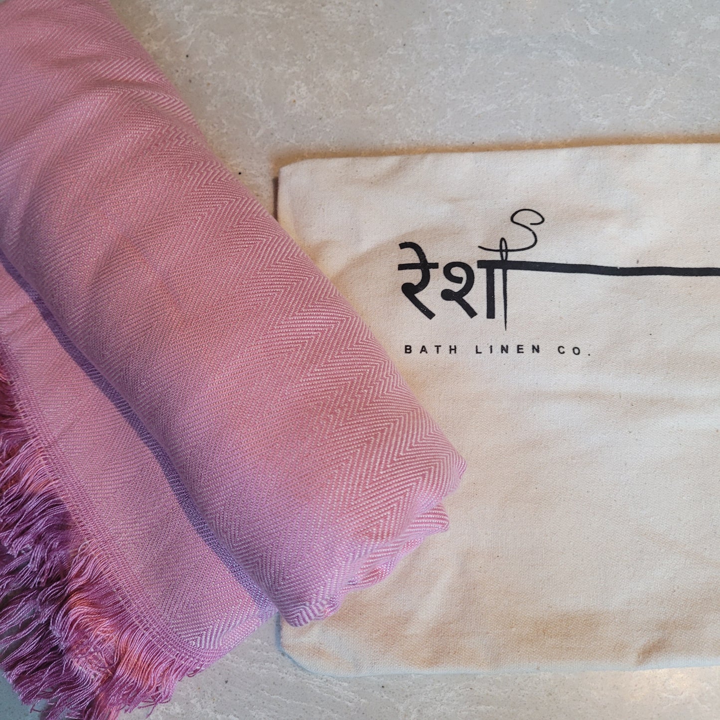 Rose Quartz ( Baby Pink) Bamboo Beach Towels