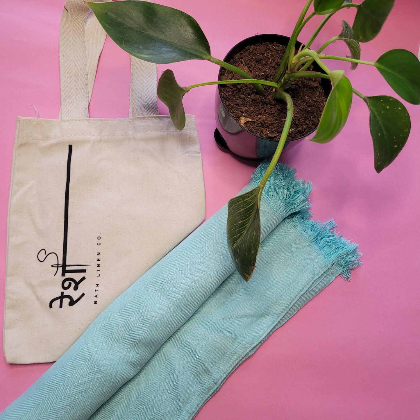Aquamarine (Soft cyan) Bamboo Beach Towels