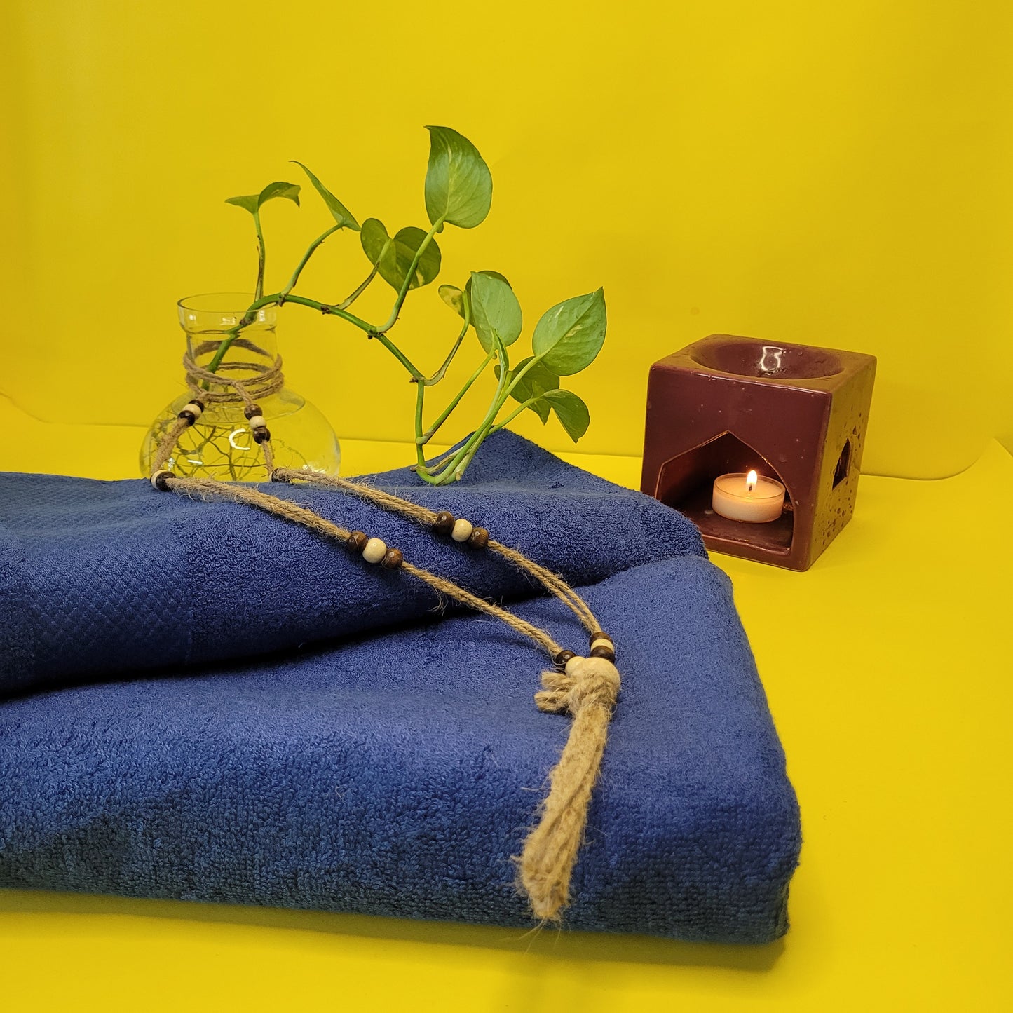 Bougie Blue Bamboo Towels (Indigo)