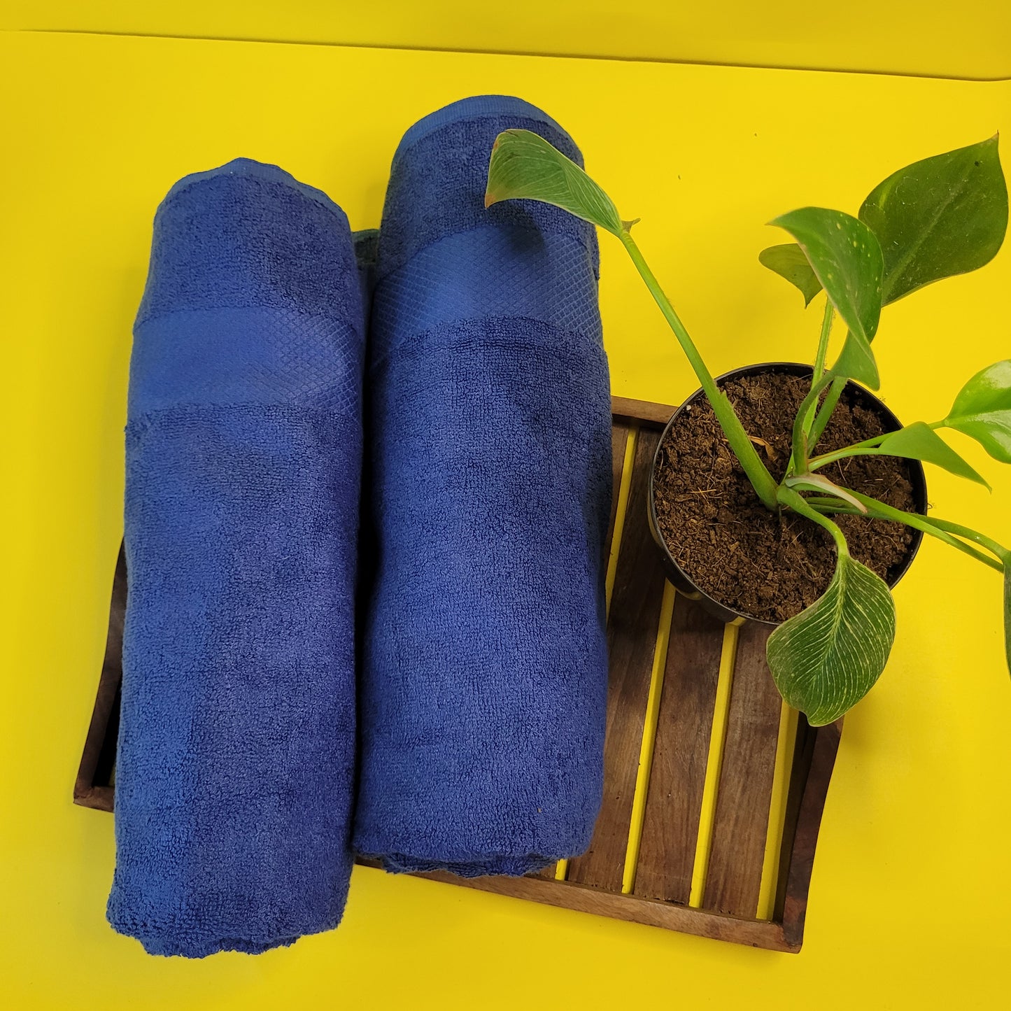 Bougie Blue Bamboo Towels (Indigo)