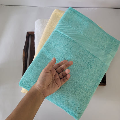 Soft Cyan (Light Blue) Bamboo Towels